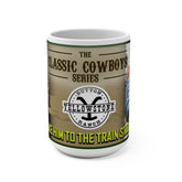 John and Rip Train station tours Mug 15oz